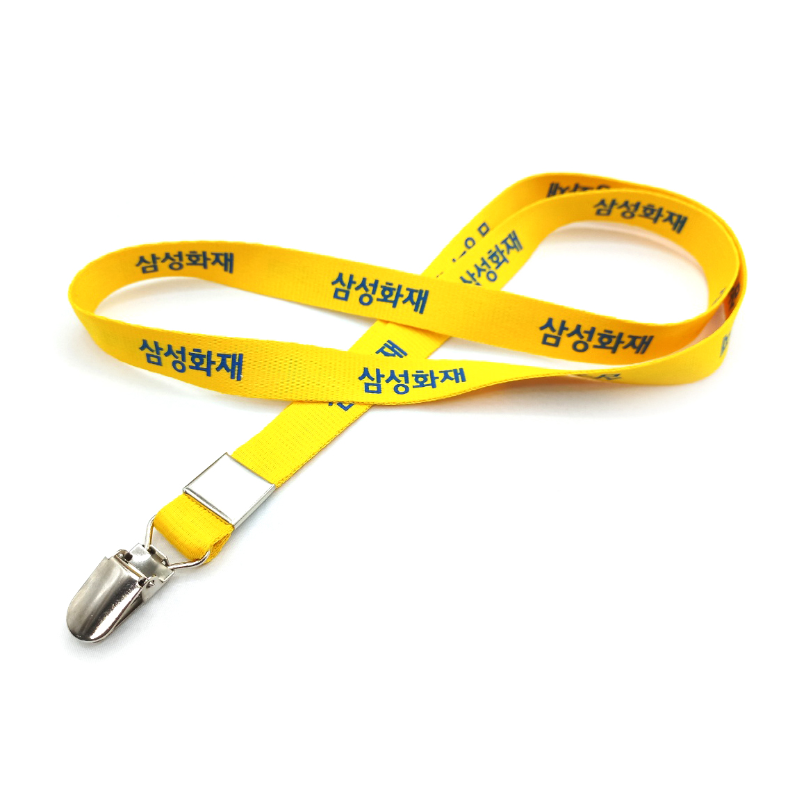 한쪽집게형 명찰목걸이 묶음 판매 (15mm 단색인쇄)